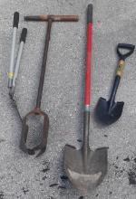 Outdoor Tools: Shovels, Clippers, Post Hole Digger