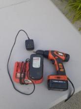 Black and Decker Drill with battery and different charger