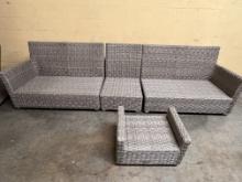 Oxford 5 Piece Set, Oxford Left (W52255L), Oxford Right (W522255R), 2 Armless Chairs, Ottoman NOTE: