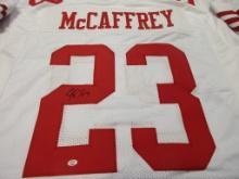 Christian McCaffrey of the San Francisco 49ers signed autographed football jersey PAAS COA 635