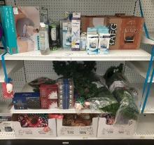 3 Shelves -Water filter, Christmas, dog items and more - lot