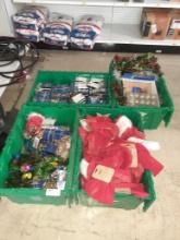 Christmas lot with bins