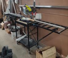 Ryobi Miter saw with feeder table - used