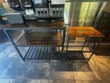 (2) Various Sized Metal & Wood Accent Tables