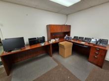 Complete Desk Station Cherry Wood