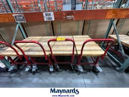 (5) 24"x48" Rolling Carts
