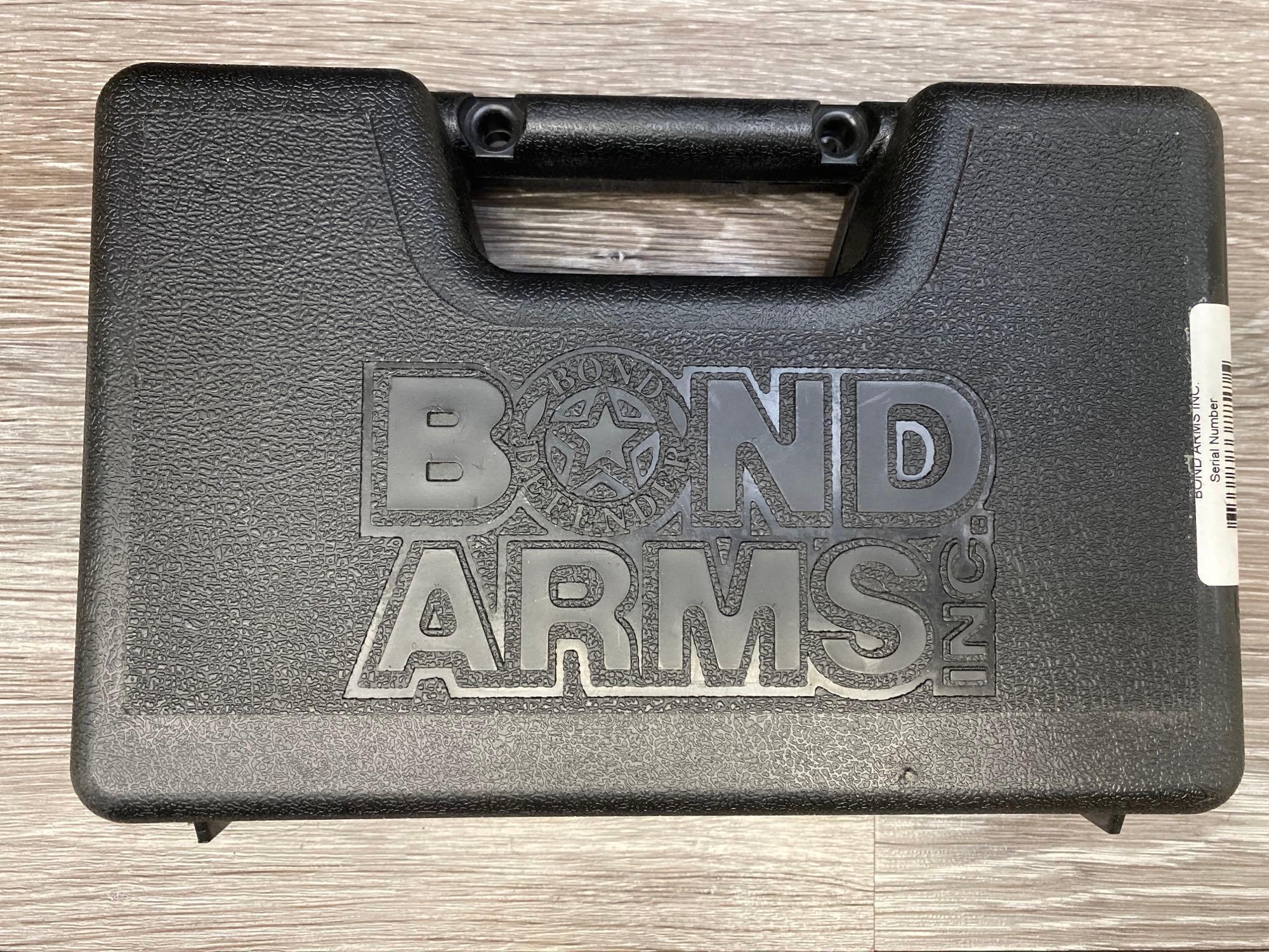 BOXED BOND ARMS STAINLESS-STEEL BROWN BEAR .45 LONG COLT O/U DERRINGER w/HOLSTER