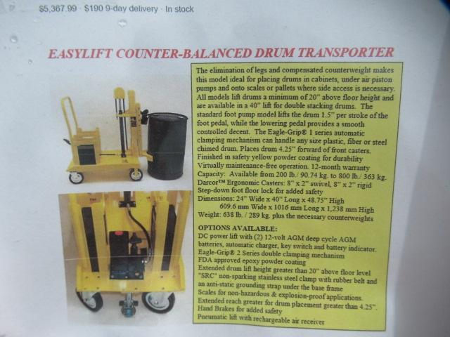 EASYLIFT EL600CB COUNTERBALANCE DRUM TRANSPORTER