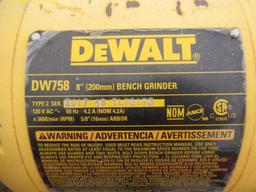 DEWALT DW758 8'' DUAL HEAD BENCH GRINDER