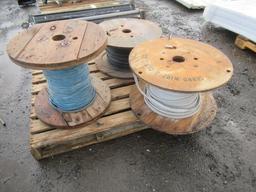 (3) ASSORTED WIRE REELS W/ 600V WIRE