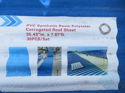 (30) 2024 SIMPLE SPACE 95'' X 36'' PVC SYNTHETIC RESIN POLYESTER CORRUGATED ROOF PANELS/SHEETS