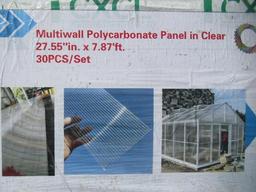 (30) 2024 SIMPLE SPACE 27.5'' X 94 3/4'' CLEAR MULTIWALL POLYCARBONATE PANELS (UNUSED)