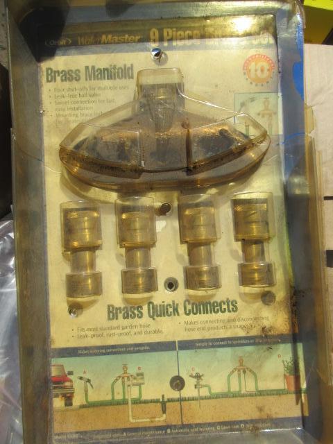 BRASS MANIFOLD, & ASSORTED PLUMBING FITTINGS & FIXTURES, WATER LINES, FAUCETS, PUMPS, & CONNECTORS