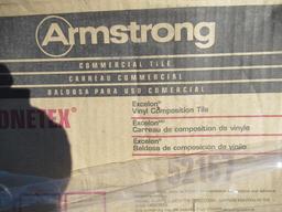 APPROXIMATELY (17) BOXES (45 PER BOX) OF 12" X 12" X 1/8" THICK ARMSTRONG STONETEX EXCELON VINYL