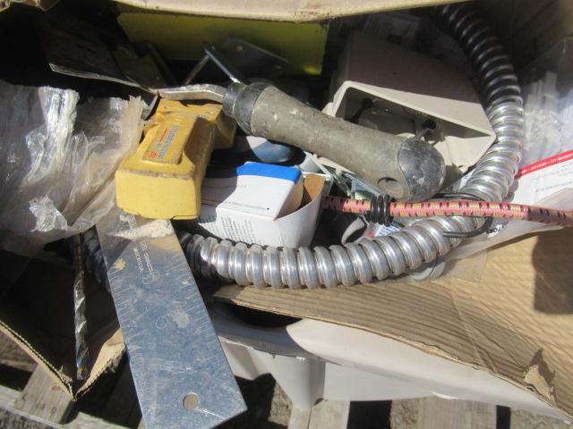 ASSORTED ELECTRICAL HARDWARE, INCLUDING CONDUIT, STEP LIGHTING & FITTINGS