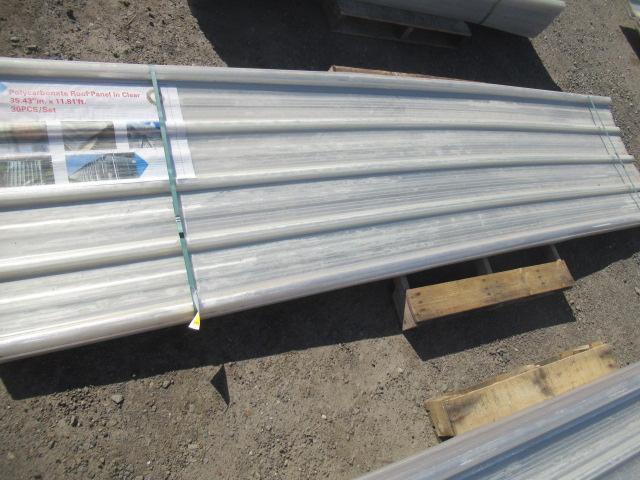 (30) 2024 SIMPLE SPACE 35 3/4'' X 142 1/4'' CLEAR POLYCARBONATE ROOF PANELS (UNUSED)