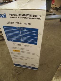 DIAL PECA13001M PORTABLE EVAPORATIVE...COOLER, 500 SQ FT, 3-SPEED 1300 CFM