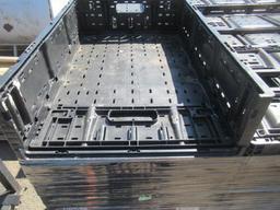 (4) PALLETS OF FOLDABLE STACKABLE PLASTIC PRODUCE TOTES