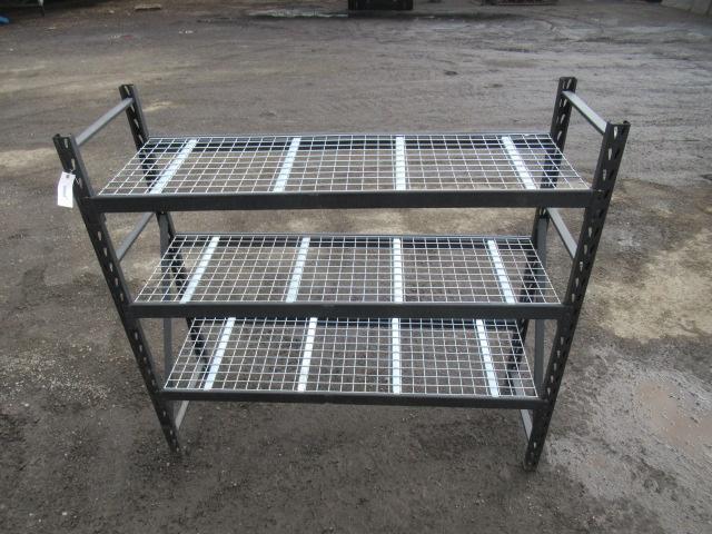 6' X 2' X 6' STEEL SHELVING W/ GRATED SHELVES