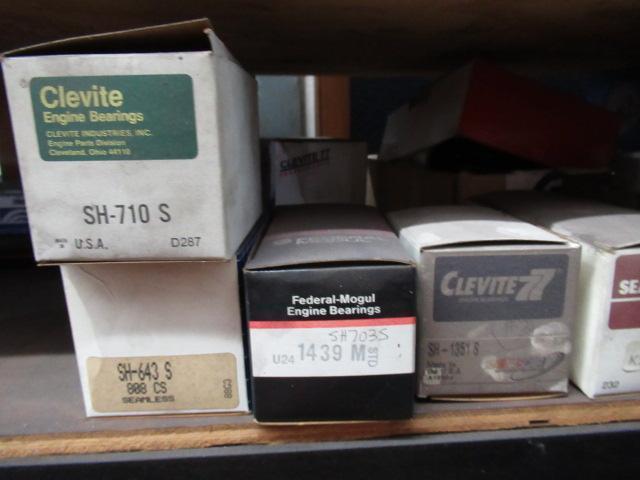 CONTENTS OF SHELF - ASSORTED ENGINE BEARINGS