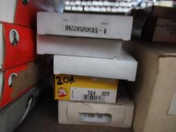 CONTENTS OF SHELF - ASSORTED PISTONS, PISTON RINGS, & OIL PICKUPS