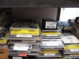 CONTENTS OF SHELF - ASSORTED SPRING SETAS & RETAINERS, ROCKER NUTS, & ARP HEAD BOLTS
