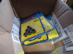 CONTENTS OF SHELF - ASSORTED ARP HARDWARE, VALVE SPRING SETS & RETAINERS