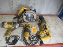 DEWALT...CORDED POWER TOOLS, INCLUDING 1/2'' REVERSING DRILL, 3/8'' ANGLE DRILL, RECIPROCATING SAW, 