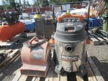 RIDGID 6.5HP SHOP VACUUM & RIDGID 2500 CFM AIR MOVER