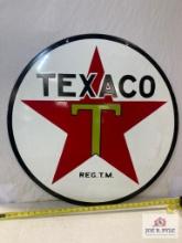 2 sided Texaco porcelain sign 30"