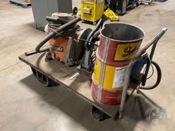 FLATBED CART, SHOP VAC, RIGID VAC, DELTA CHOP SAW, GREASE