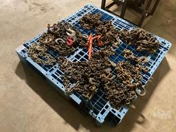 PALLET OF VARIOUS SIZE, LENGTH, CHAINS