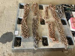 VARIOUS LENGTHS OF CHAIN, QTY OF 8