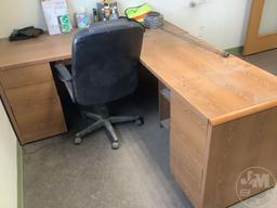 L DESK WITH CHAIR, DESK CHAIR