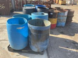 STEEL & PLASTIC DRUMS, QTY OF 13