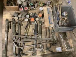 A PALLET OF CUTTING TORCHES, FITTINGS AND GUAGES