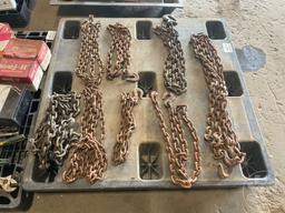 VARIOUS LENGTHS OF CHAIN, QTY OF 8