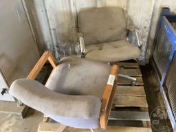 2 CUSHIONED OFFICE CHAIRS