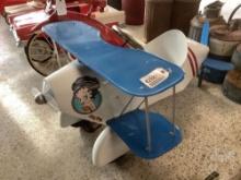 BETTY BOOP DOUBLE WINGED PEDAL CAR PLANE