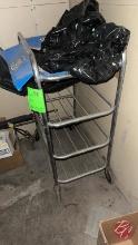 Chrome Stock Cart W/ Casters