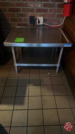 BK Resources All Stainless Steel Table 30"x24"x21"