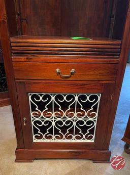 NEW Indonesia Hand Carved Mahogany Cabinet With