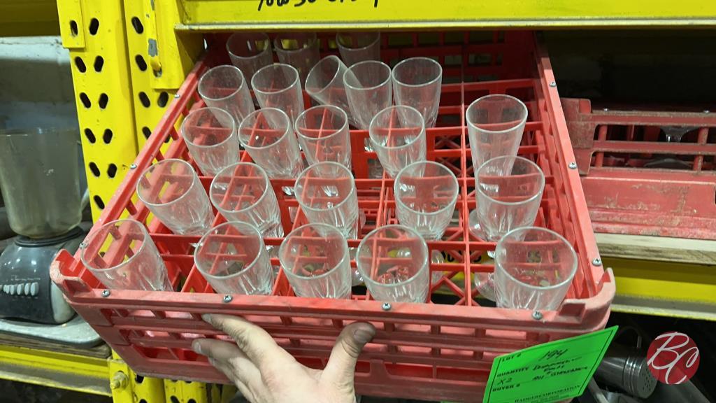 Don Glass Dishwasher Racks W/ All Glassware