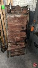 Steel Frame Wood Top Tug Cart Approx: 72"x30"