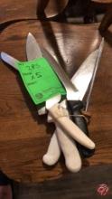 Butcher Knives And Sharpening Rod