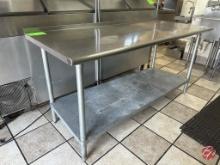Stainless Table 72”x30”x36”
