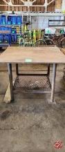 Steel Square Welding Table W/ Understorage 48"