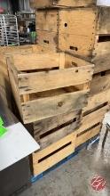 Wood Storage Crates Approx: 23"x19"x15-1/2"