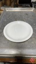 Delco White Porcelain Round Dinner Plates 9-1/2"