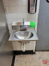 Stainless Steel Wall Mounted Hand Sink 19"x15"